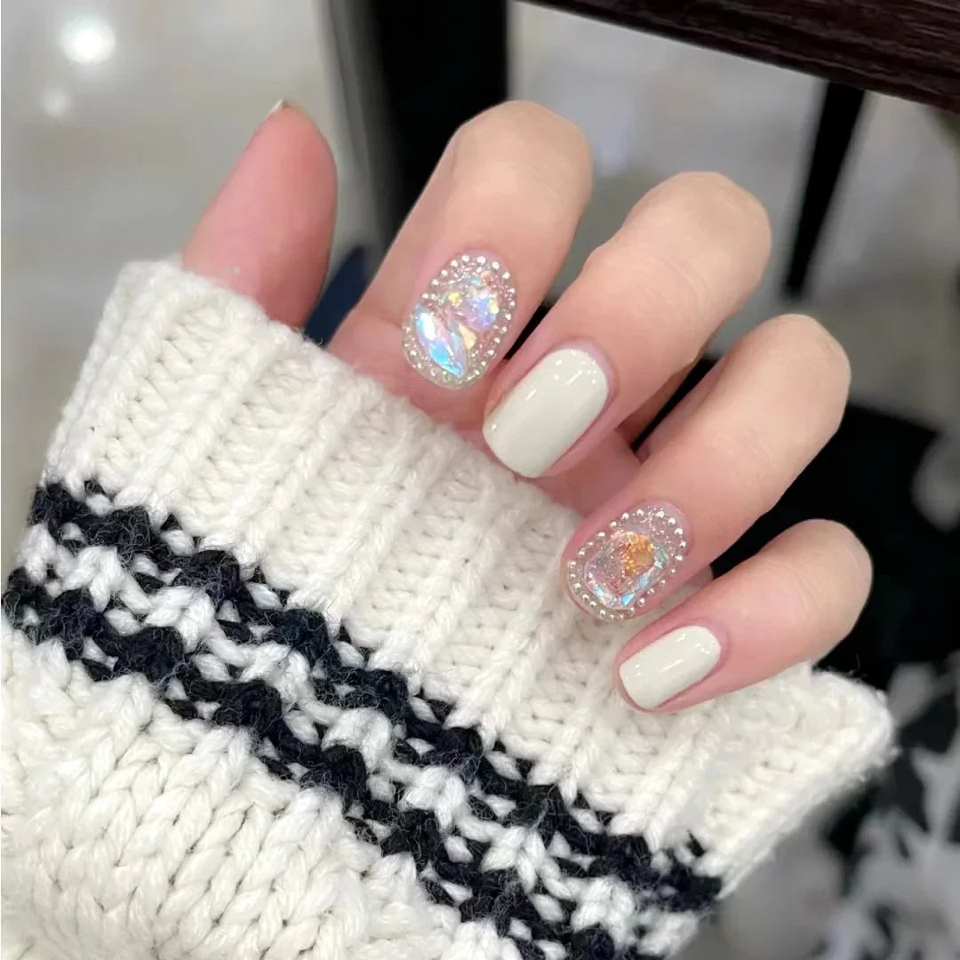 Cute Kawaii Bunny Press-On Nails 🐰✨ | 24 Pcs Full Coverage Acrylic Nail Art Set 🎨 | Reusable & Adorable Fake Nails with Tools! 💅🌸
