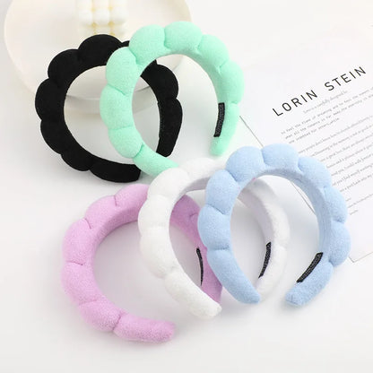 Kawaii Velvet Padded Hair Band 🐰✨| Retro Puffy Headbands for Cute Makeup Looks 🎀 | Stylish Hair Accessories for Women 🌸