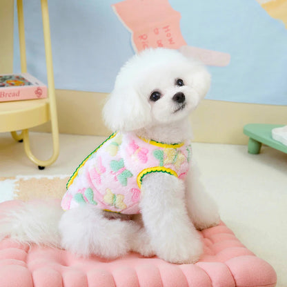 🌸 Cozy Floral Fleece Jacket for Tiny Paws 🐾🌼