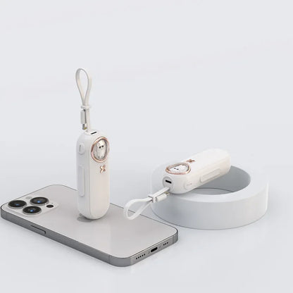 Kawaii 5000mAh Mini Power Bank 🌈 Cute Cartoon Design with Built-in Cable for Universal Phones 📱✨