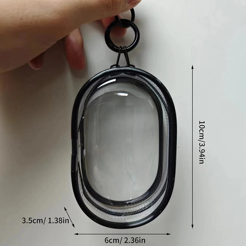 Transparent Jewelry Organizer Pouch With Keychain Dustproof Cute Doll Style 🎀💖
