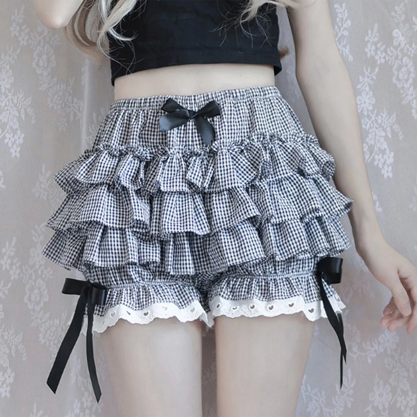 Kawaii Lace Ruffle Bloomers 🍭✨ Frilly Victorian Shorts for Playful Dress-Up & Cosplay 💖