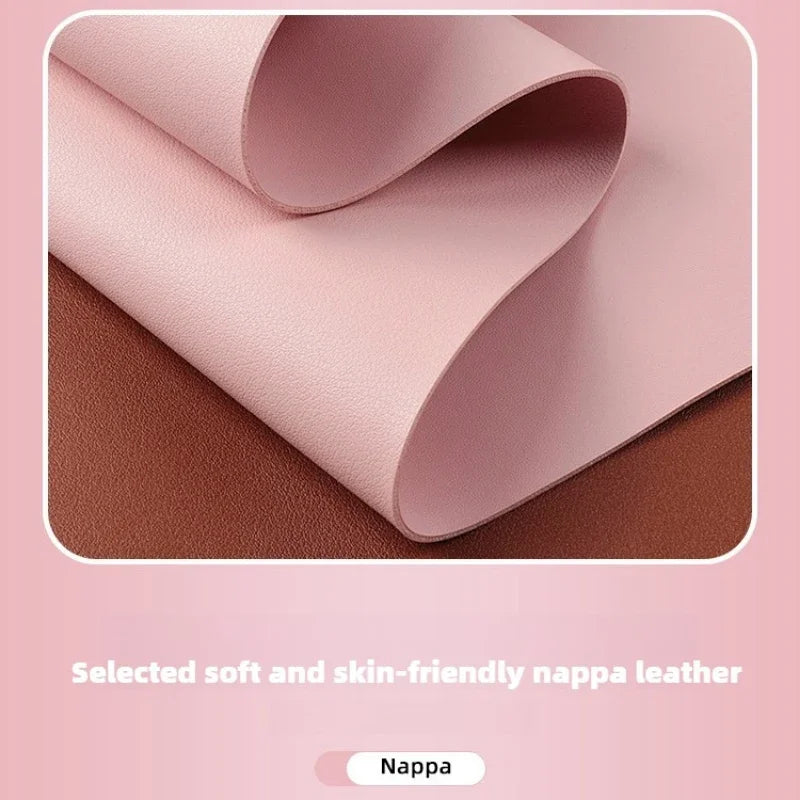Kawaii Nappa Leather Steering Wheel Cover 🎀✨ | Cute & Stylish Universal Car Accessory for All Seasons 🚗💖