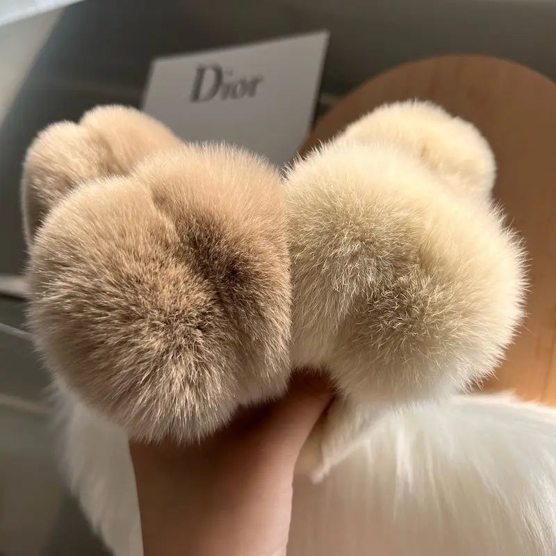 Kawaii Plush Rex Rabbit Fur Hair Claw 🐰✨ - Adorable Elegant Hair Accessory for Women!