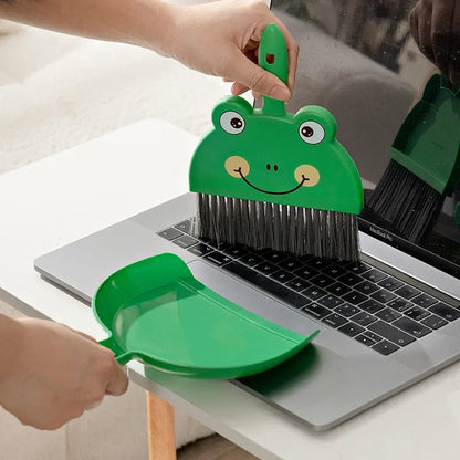 Kawaii Mini Broom & Dustpan Set 🐰✨ – Adorable Animal Design for Fun Cleaning! 🧹💖