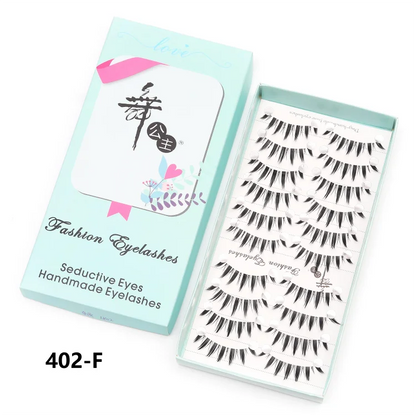Adorable Manga Style False Eyelashes 10 Pairs Natural Full Strip Lashes For Anime Look Makeup ✨🐰🎀🌸