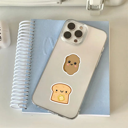 Kawaii Dessert MeMe Stickers 🍰✨ - 10/30/60PCS Cute Food Cartoons for DIY Diaries, Laptops, Phones & More! 🎨🛹