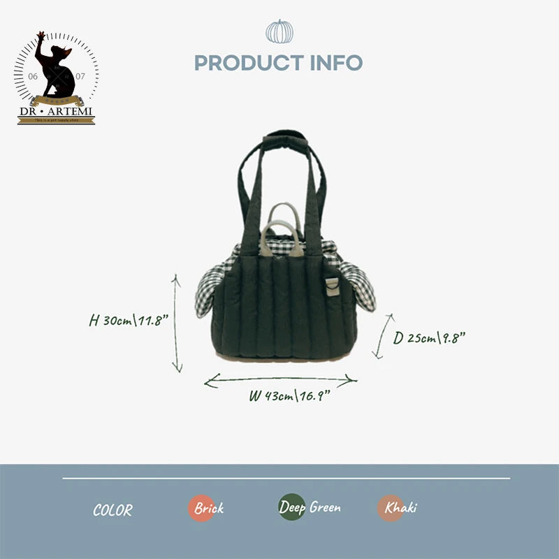 Kawaii Large Capacity Pet Carrier Bag 🐾✨ Adorable Outing Handbag for Cats & Dogs 🐶💖 Detachable & Portable Shoulder Bag