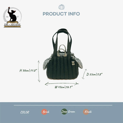 Kawaii Large Capacity Pet Carrier Bag 🐾✨ Adorable Outing Handbag for Cats & Dogs 🐶💖 Detachable & Portable Shoulder Bag