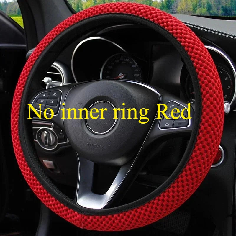 Kawaii Cartoon Car Steering Wheel Cover ☀️💖 | Ice Silk Summer Bliss 🌈 | Breathable, Non-Slip & Sweat-Absorbing for All Seasons! 🚗✨