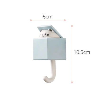 Kawaii Cat Key Holder 🐾✨ - Adorable Wall Hook for Keys & Home Decor 🏠💖