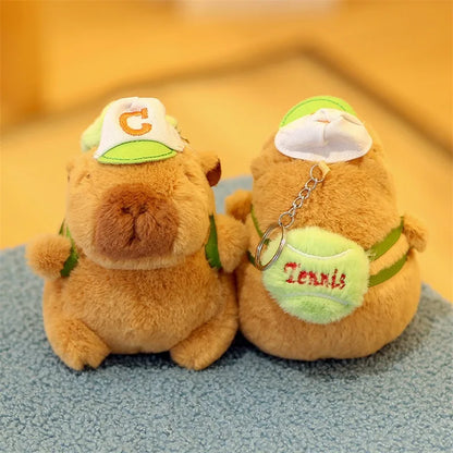 Kawaii Capybara Plush Keychain 🐾 | Adorable Fluffy Bag Pendant 🎒 | Perfect Gift for Kids & Party Fun 🎉