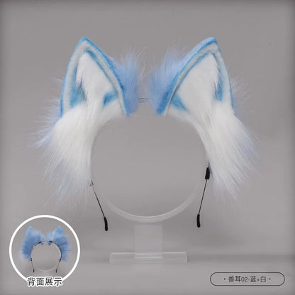 Kawaii Fox Ear Headband 🦊💖 - Adorable Cat Ears Hair Hoop for Cosplay, Halloween & Costume Fun! 🎉✨
