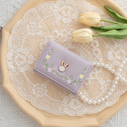 Adorable Bunny Wallet 🐰✨ | Fun Folding Coin & Card Holder for Students! 💖💳