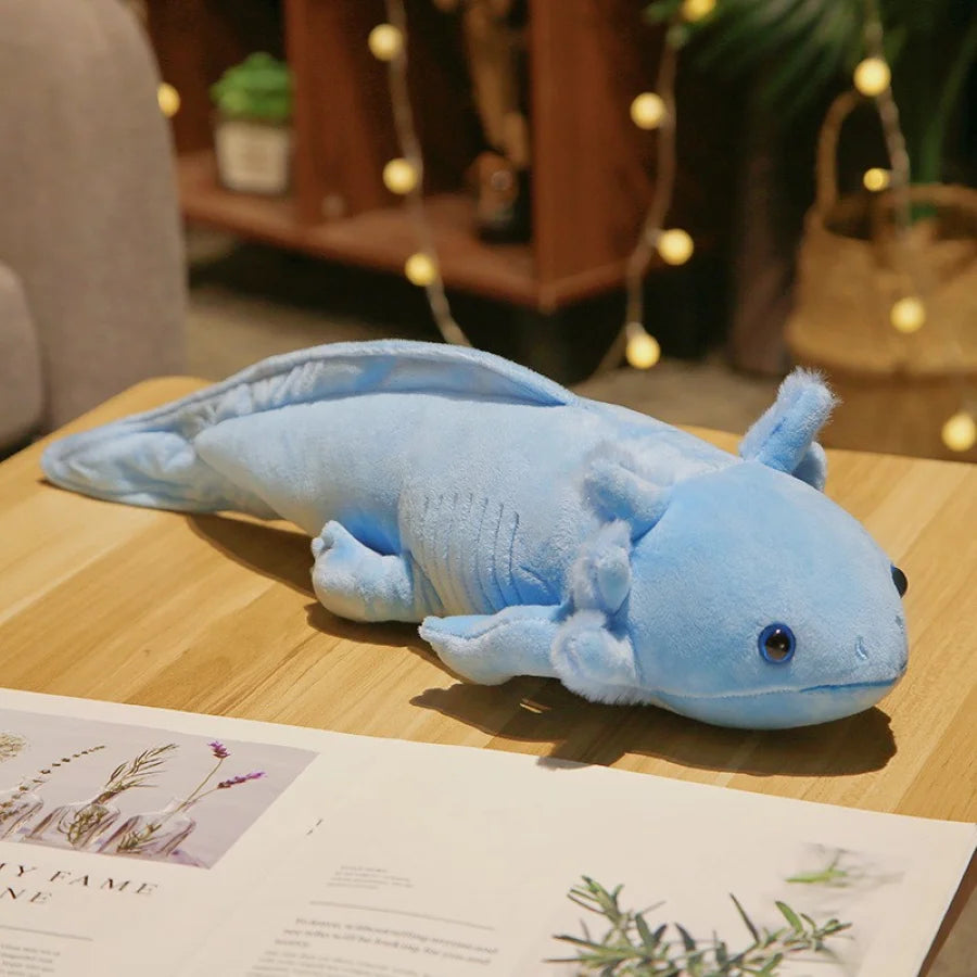 🌈🐾 Colorful Axolotl Hugging Pillow – Cuddly Newt Plush for Kids! 🎈💖 - Pixie Quill