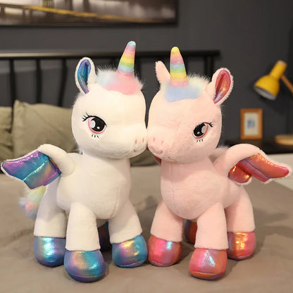 Pastel Rainbow Pegasus Sleeping Plush Pillow Toy For Kids Gift 🦄💖