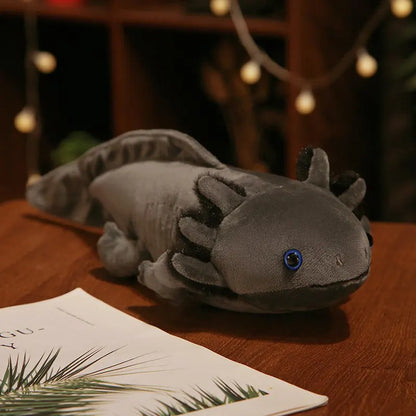 ]Colorful Axolotl Plushie 🌈✨ - Cute Salamander Stuffed Toy for Kids 🎁🐾 - Birthday Gift in Pink, Yellow, Grey & Blue