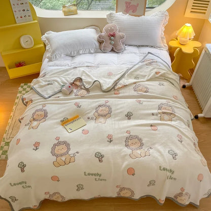 Snuggle Up with Adorable Bear Friends 🐻💖 Cozy Fleece Blanket for Travel & Home! - Pixie Quill