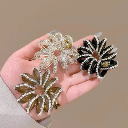 Kawaii Crystal Ponytail Hair Ties 🦄✨ | Elastic Scrunchies for Women & Girls 💖 | Cute Resin Hair Accessories 🌸