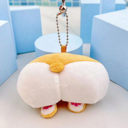 Pastel Cute Cat Dog Plush Keychain Soft Fidget Toy For Backpack Pendant Gift 🐾