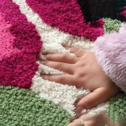 Cherry Blossom Fluffy Doormat 🍒✨ - Soft & Absorbent Rug for Bathroom & Bedroom 🛁💖