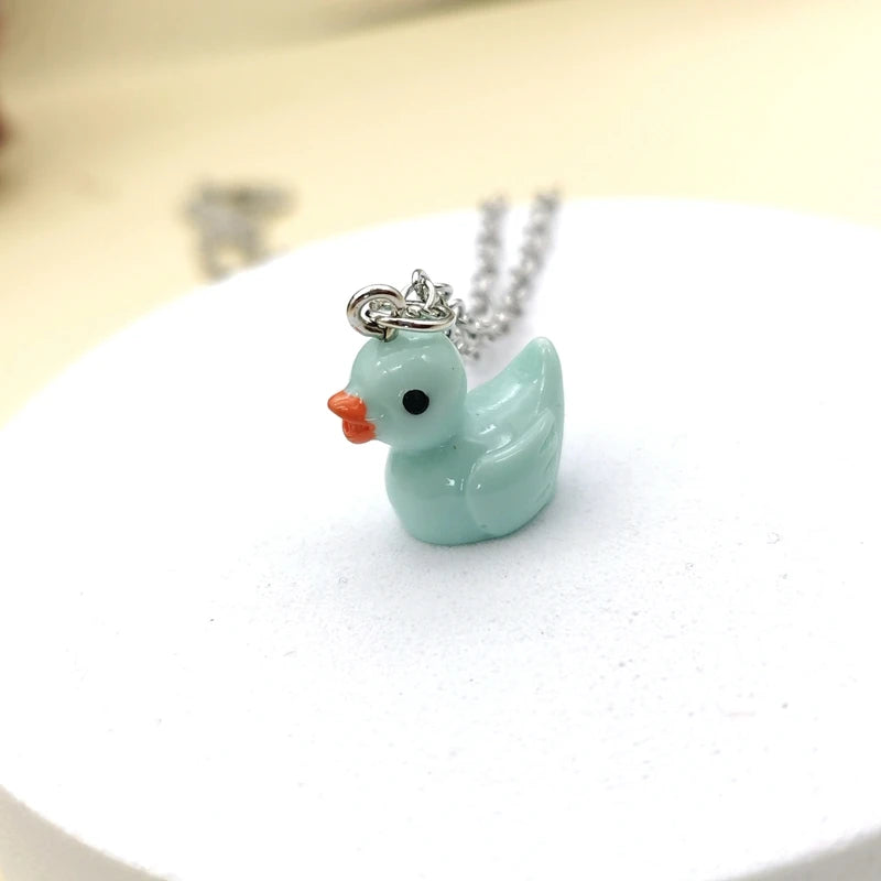 Kawaii Yellow Duckie Pendant Necklace 🦆✨ - Cute Handmade Choker for Girls & Women! 🐥💕