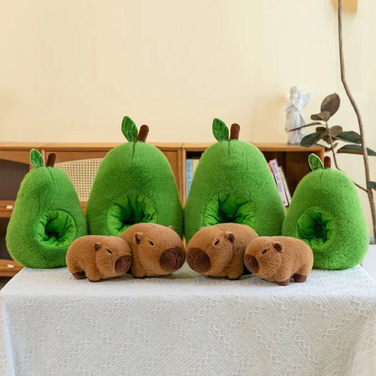 Adorable Avocado Capybara Plush 🥑🐾 - Cuddly Animal Friend & Snuggly Pillow! 🌟 - Pixie Quill