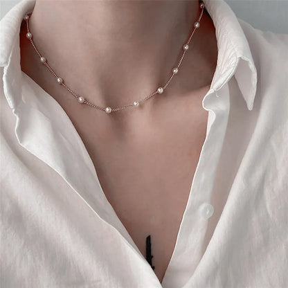 ❤️✨ Kawaii Love Heart Pearl Choker Necklace - Trendy Charm for Parties! 🎉💖