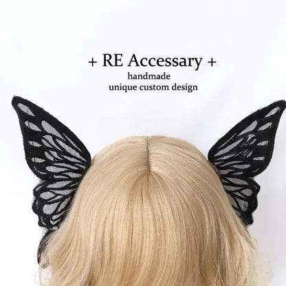 Kawaii Cosplay Angel Wings & Demon Horns Hairpin 🌸✨ | Gothic Lolita Anime Accessories 🎀👹