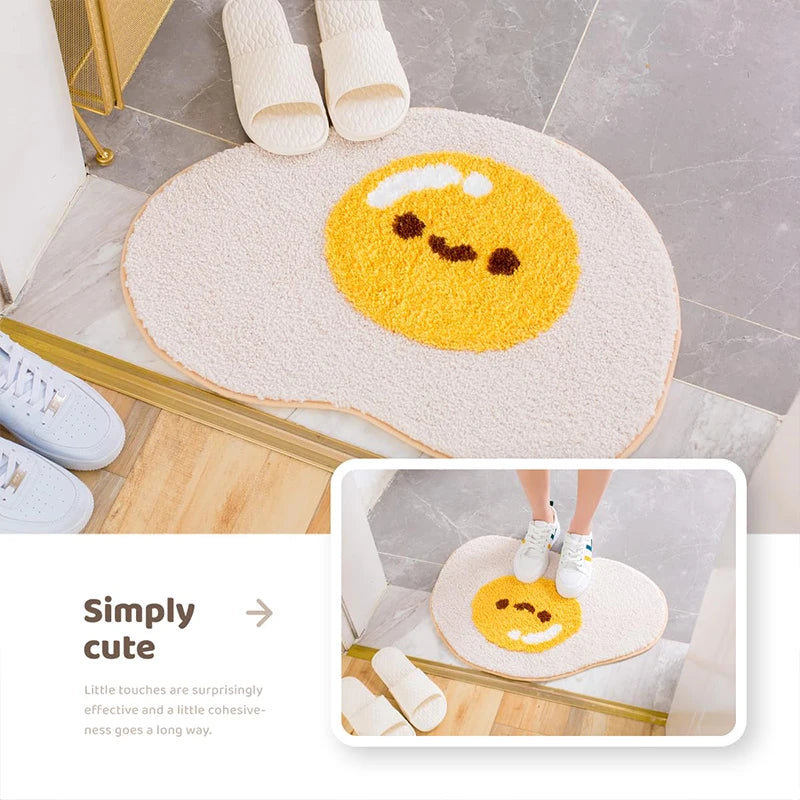 Kawaii Plush Non-Slip Bath Mat 🛁✨ Super Absorbent Microfiber Carpet for Cute Bathrooms - 40x60cm 🌈💖