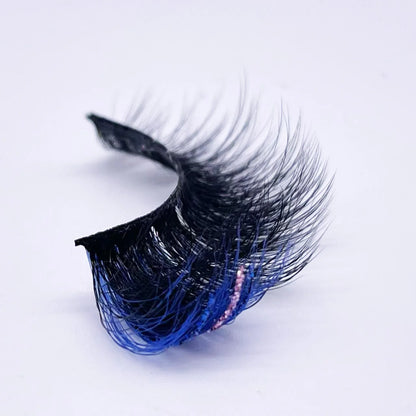 ✨ Kawaii Glitter Ombre 20MM Mink Lashes 🌈 | Dramatic & Colorful Fake Eyelashes 💖