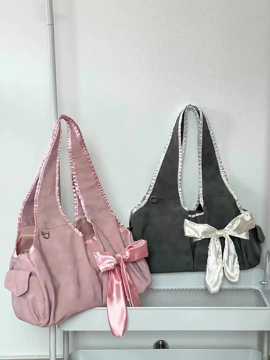 🌟 Enchanted Dreamland Tote 👜✨ - Fairycore Bow Chic Bag for Stylish Adventures!