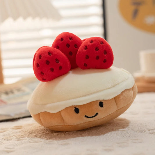 🍰 Strawberry Muffin Plushie Delight 🎀 Squishy Snack Buddy for Kids & Parties! 🎉