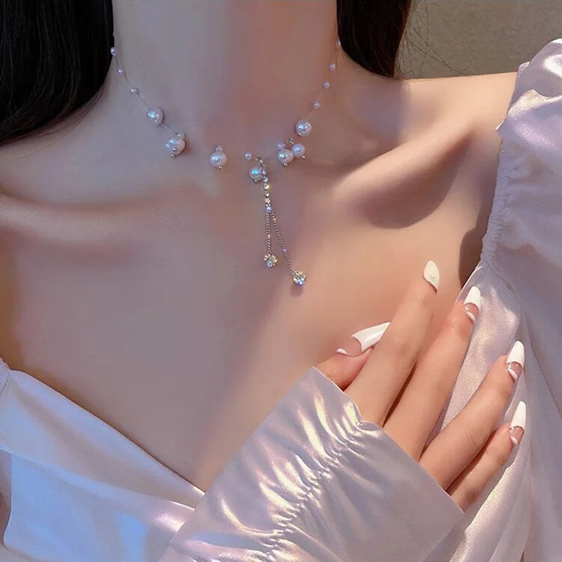 Kawaii Gold Pearl Choker Necklace 🌟✨ | Trendy Beads Chain for Girls 🌸💕 | Gothic Style Jewelry for Parties!