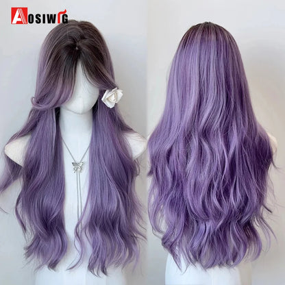 Cute Ombre Blonde & Black Double Ponytail Lolita Wig 🎀✨ - Kawaii Cosplay Hair with Bangs for Harajuku Style! 💖👸