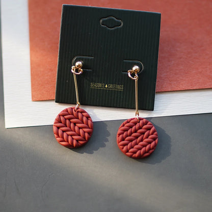 Whimsical Floral Christmas Earrings Set Handmade Polymer Clay Dangles Multicolor Palette For Women 🎄✨