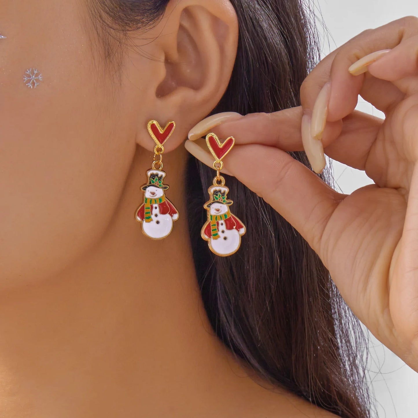 Colorful Gingerbread Drop Earrings For Women Christmas Enamel Santa Snowman 🎄🎁