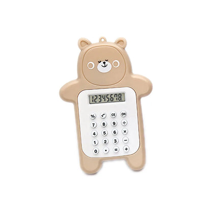 Adorable Pocket-Sized Kawaii Calculator - Cute Cartoon Design with 8-Digit Display 🌟📚