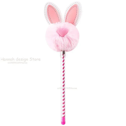 Kawaii Bunny Plush Gel Pen 🐰✨ | Adorable Fluffy Rabbit Stationery for School & Office 🌸💖