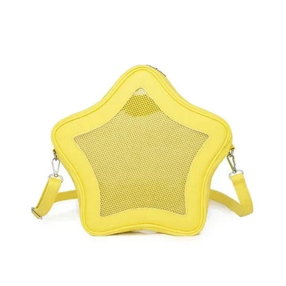 Y2K Cute Five Star Ita Bag Women Sweet Trend Crossbody Bag Popular Girl Transparent Bag Kawaii Personality Display Shoulder Bags