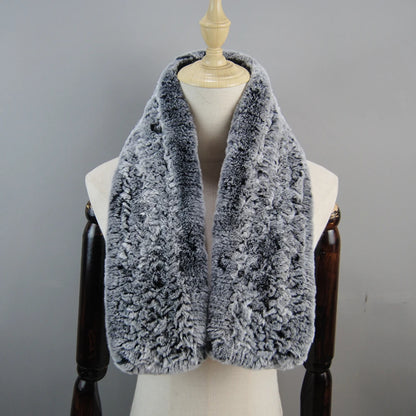 Lux Rex Rabbit Fur Scarf For Women Real Fur Warmth 🧣 Cozy Elegance ❄️