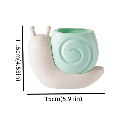 Kawaii Snail & Ice Cream Pencil Holder 🐌🍦 | Cute Multi-functional Desk Organizer for Students ✏️📚