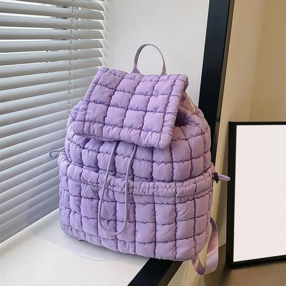 Kawaii Bubble Check 18L Backpack 🎒✨ - Stylish Flap Top & Drawstring Closure for School & Travel! 🌈💖