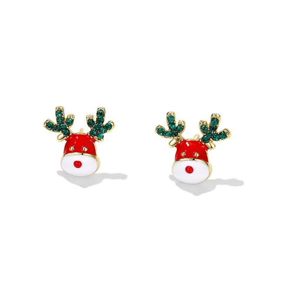 Sweet Green Bowknot Bell Earrings For Women Xmas Gift Dangle Wind Chime 🎄✨