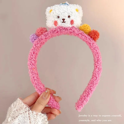 Kawaii Plush Bear Hairband 🐻✨ Fun Headband for Women & Girls | Adorable Party Accessory & Photo Prop 🎉🎀