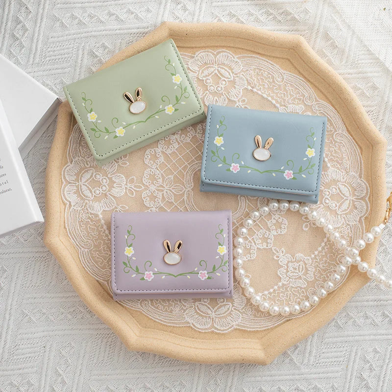 Adorable Bunny Wallet 🐰✨ | Fun Folding Coin & Card Holder for Students! 💖💳