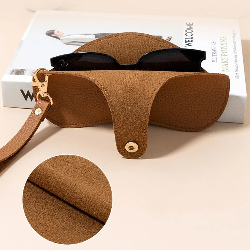 Kawaii Custom Initials Sunglasses Pouch 🌈✨ Cute PU Leather Glasses Case for Stylish Travel 🕶️🎀 Personalized Gift!