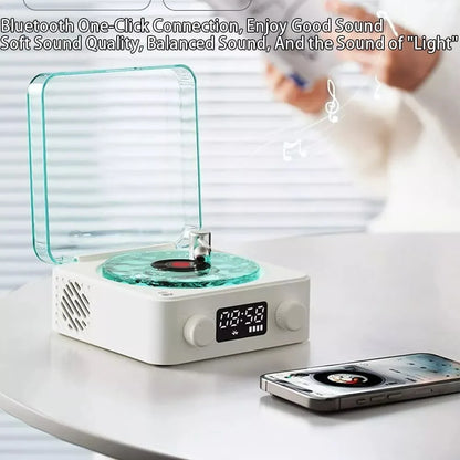 Kawaii Retro Vinyl Record Player 🎶✨ | Bluetooth Speaker with White Noise & RGB Light Magic 🌈💖