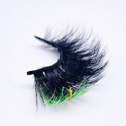 ✨ Kawaii Glitter Ombre 20MM Mink Lashes 🌈 | Dramatic & Colorful Fake Eyelashes 💖