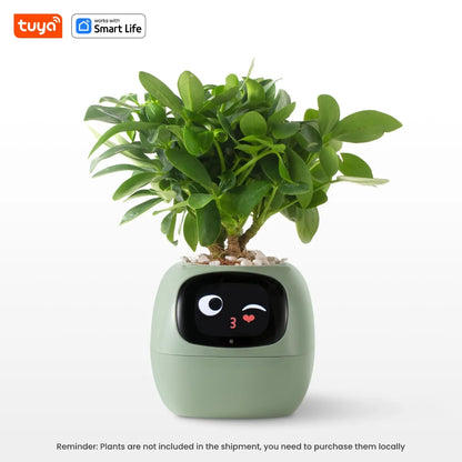 Kawaii Tuya Ivy Smart Planter 🌱✨ - 49 Adorable Expressions & 7 Smart Sensors for Effortless Plant Care! 🌼💖